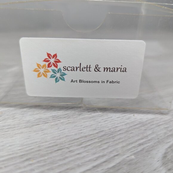 Scarlett & Maria Art Blossoms in Fabric Tan & Black Pin/Brooch 3" Handmade NWT - Picture 6 of 9